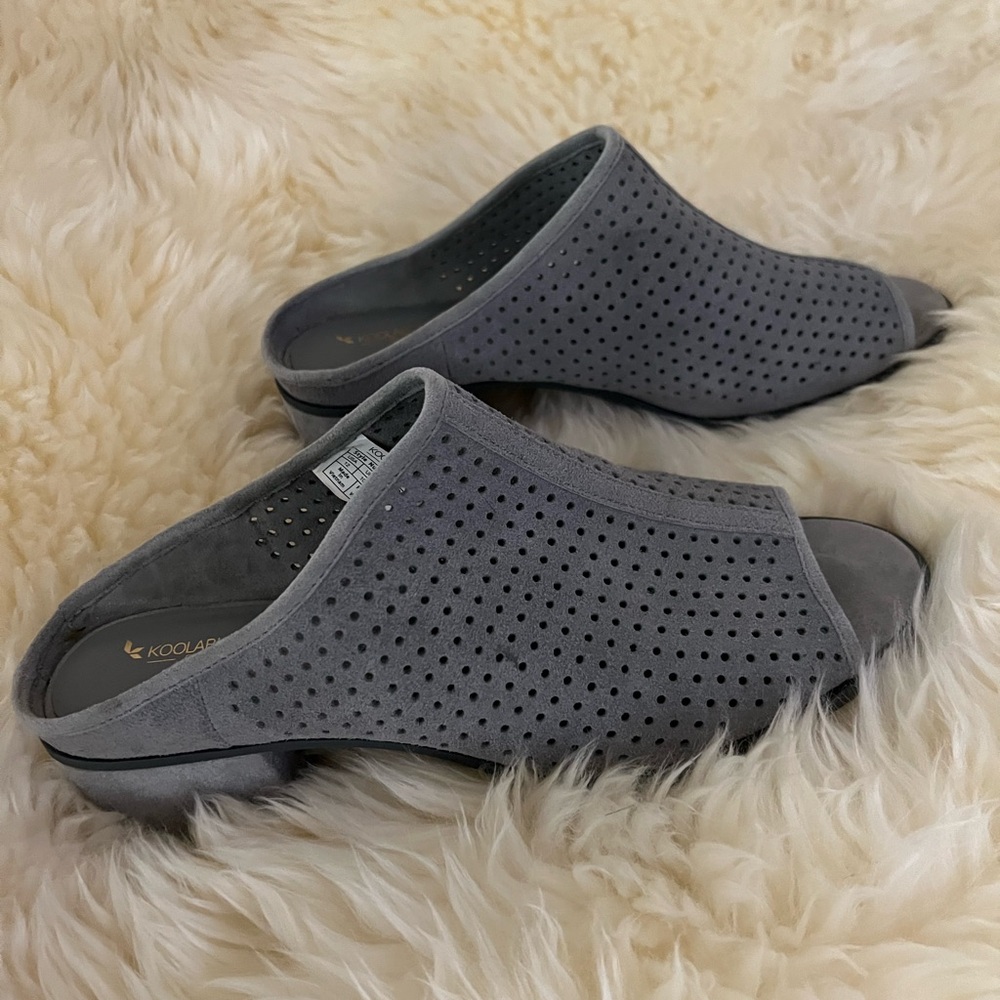 Ugg Koolaburra gray suede heels. Pre-owned condition. Size 12 - Picture 5 of 8